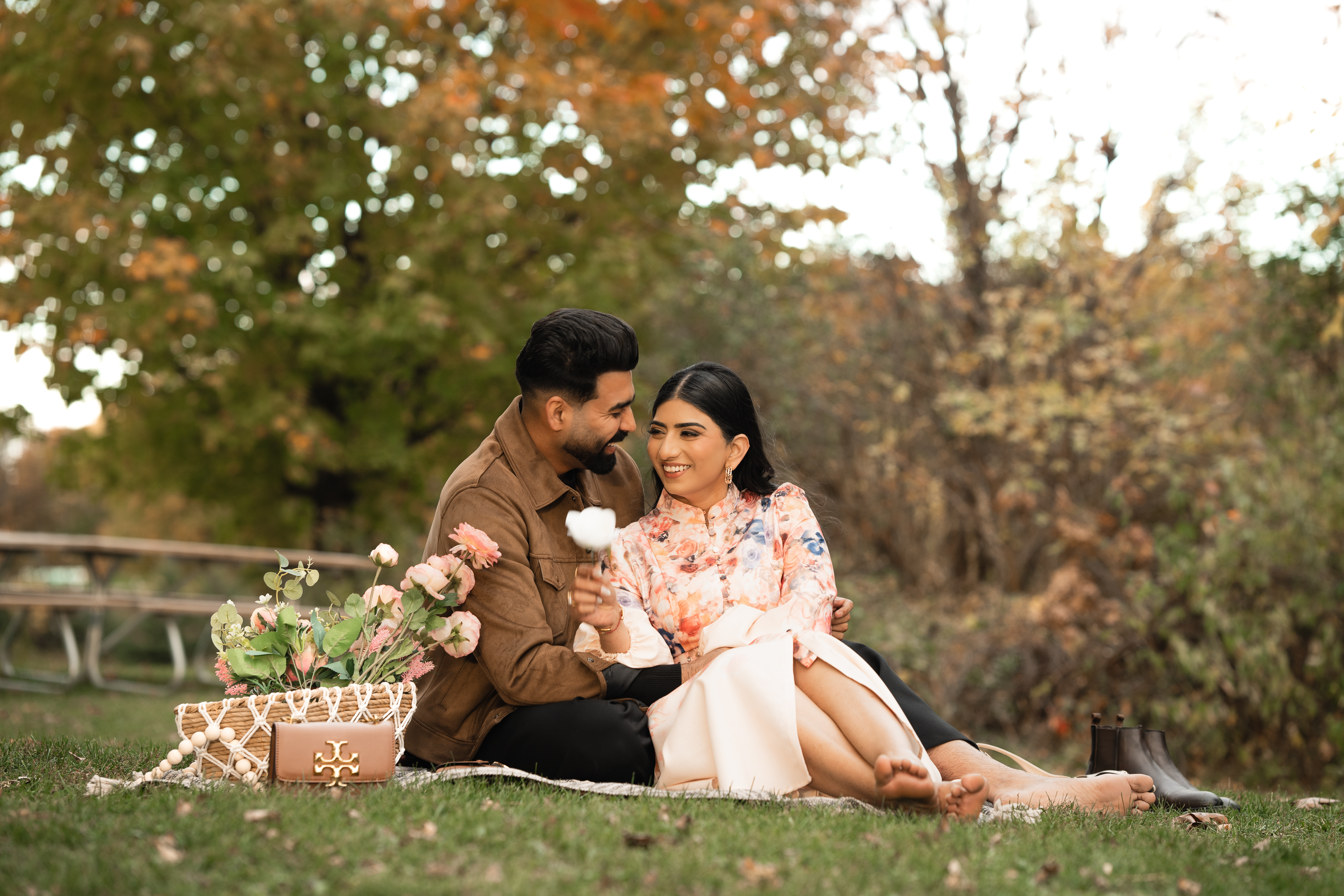 Bride and groom sharing a candid emotional moment